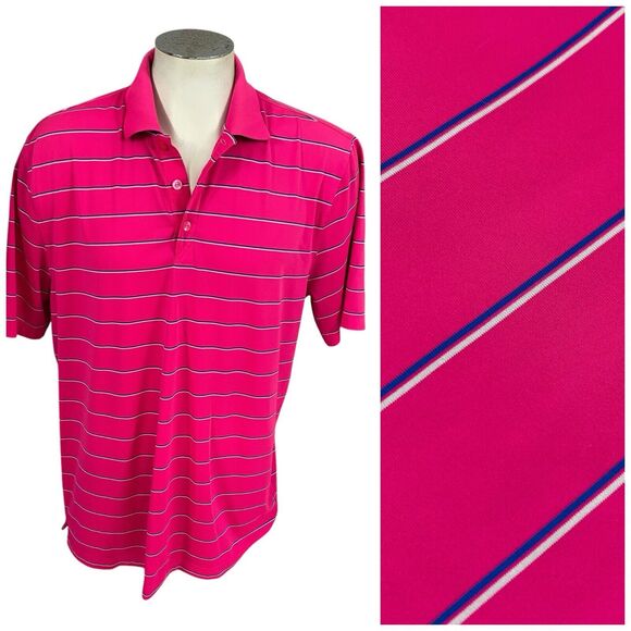 Cutter & Buck Shirt Mens Large Pink Polo Work Office Casual Athletic Preppy - Picture 1 of 15